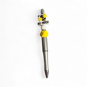 Bee-Yotch Fun Pen - Yellow and Silver